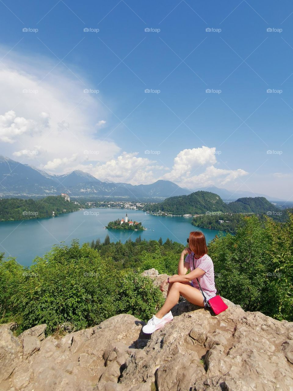 Mountains. Lake Bled, Slovenia. Beautiful scenery.