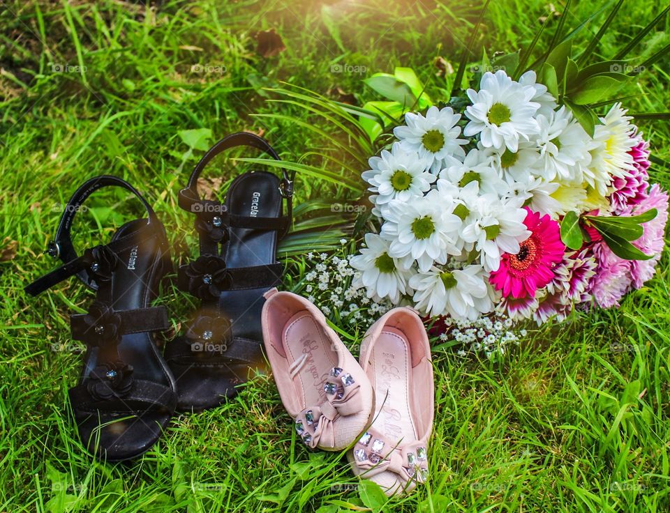 shoes and flower