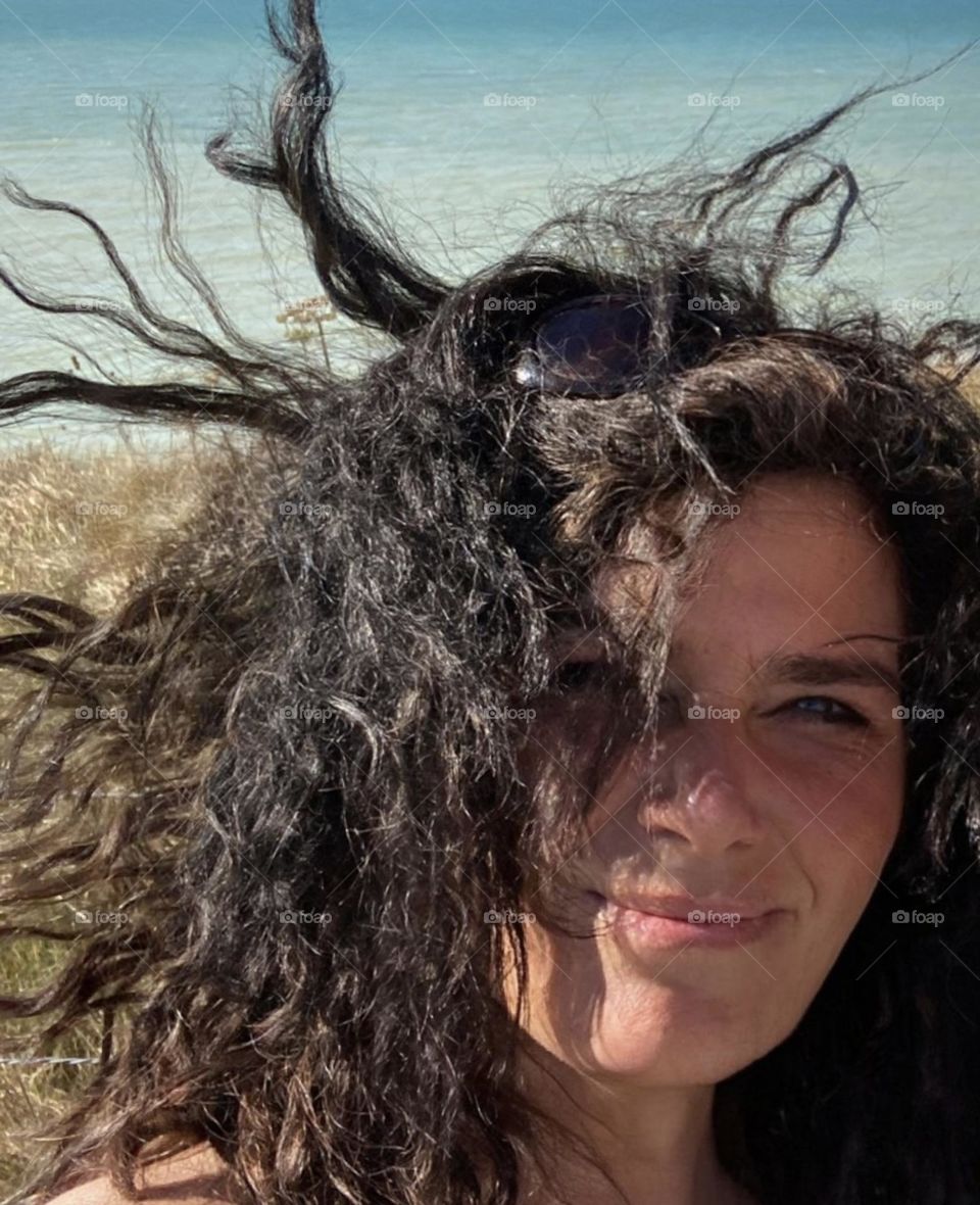 Windy weather makes messy hair