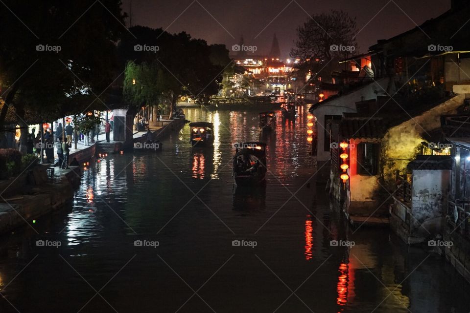 riverside in Jiangnan region，boats～