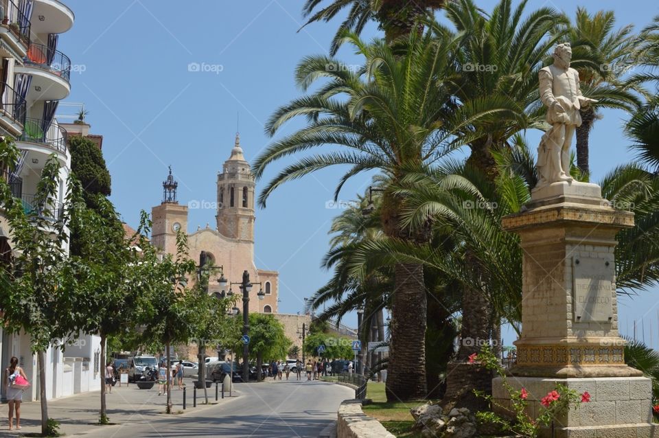 Sitges in the summer