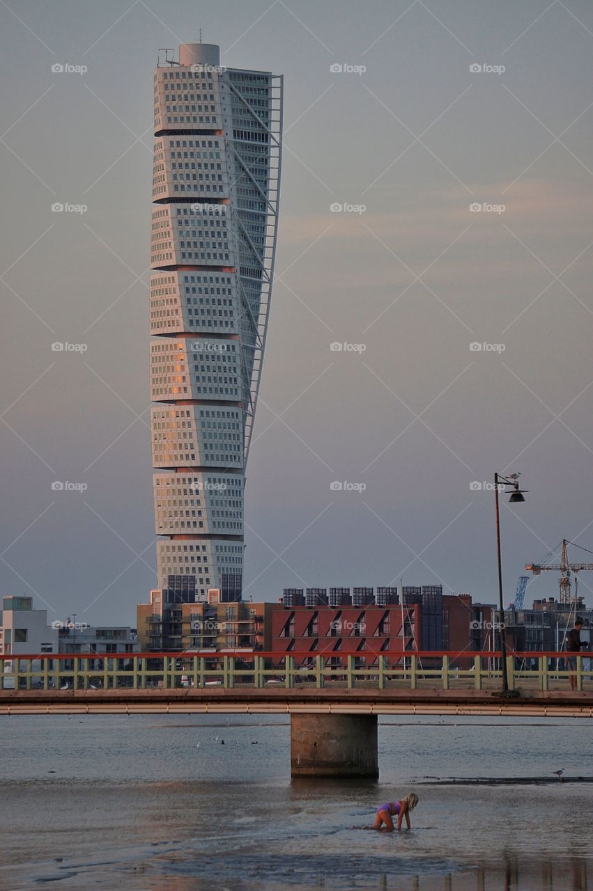 Turning Torso beach view