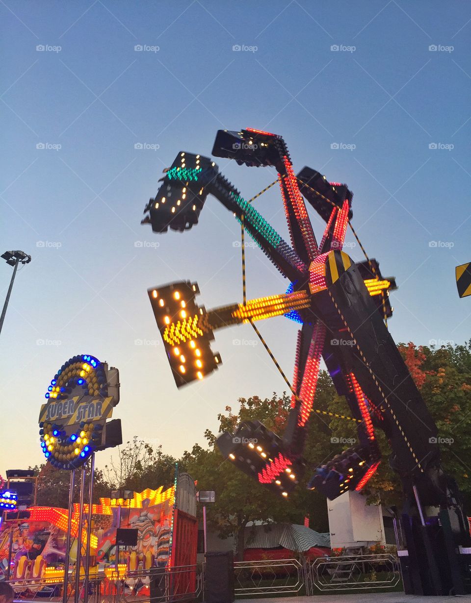 Spinning wheel at fair