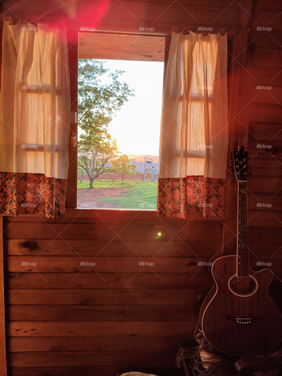 Window and Guitar