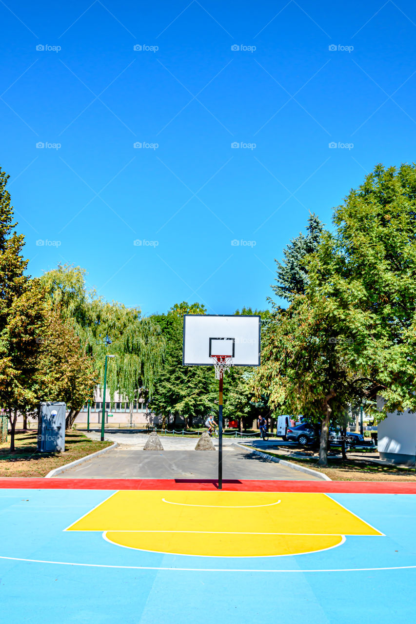 Street basketball court