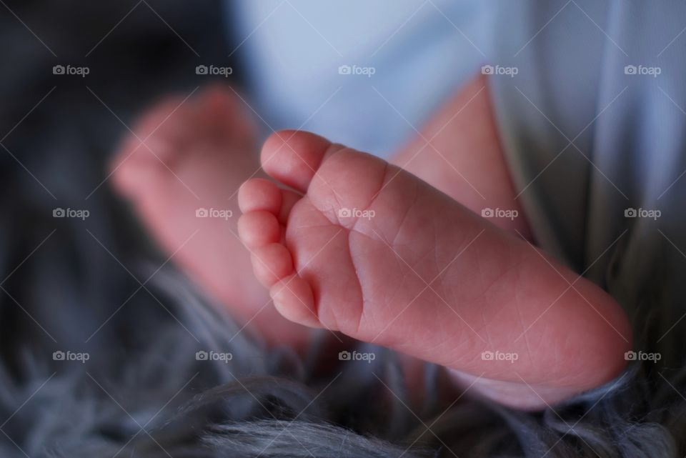 Close up of baby feet