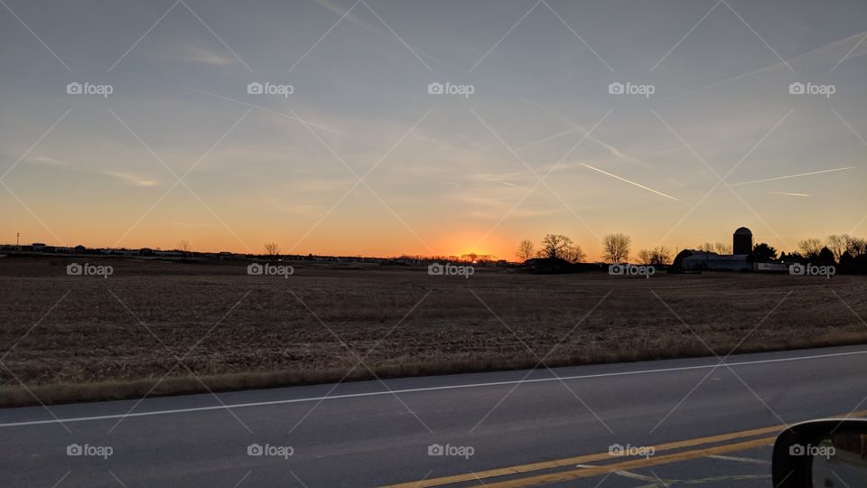 Landscape, Sunset, Road, Travel, No Person