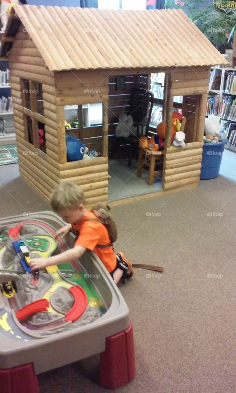 Children's Play Room. My son is playing at the play room at Clarion Free Library Clarion Pa.