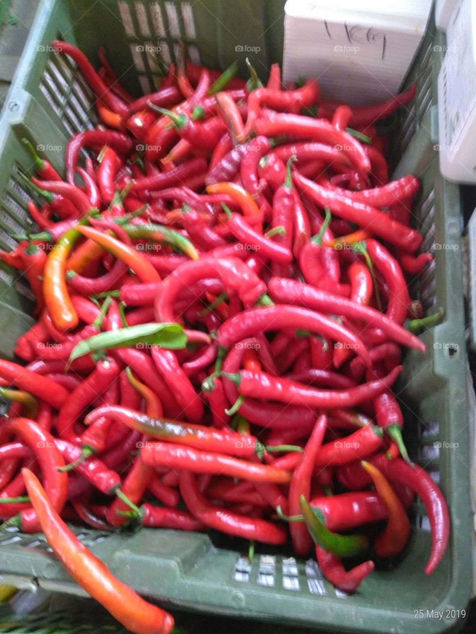 Hot red Chillies at the market.
#craftyartificer
#food
#chili
#Chilli