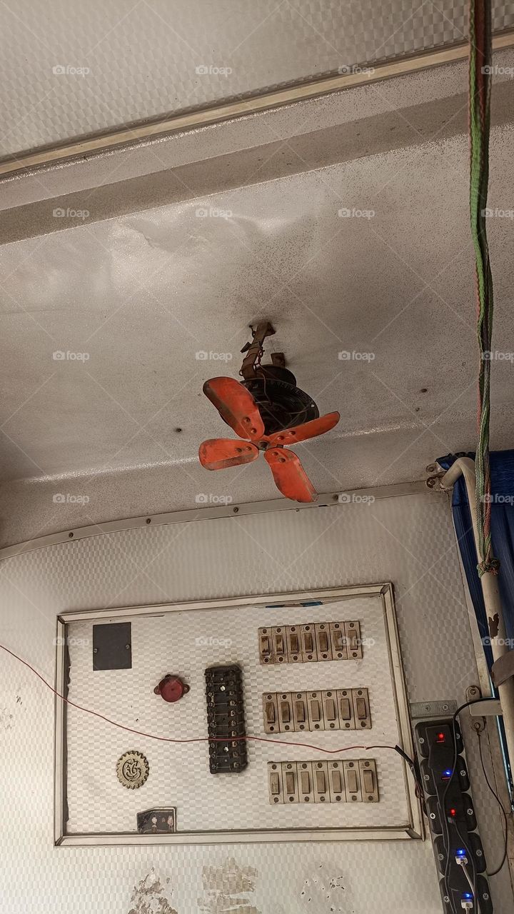 The small fan is so cute orange in colour but very useful, as it's hot now.