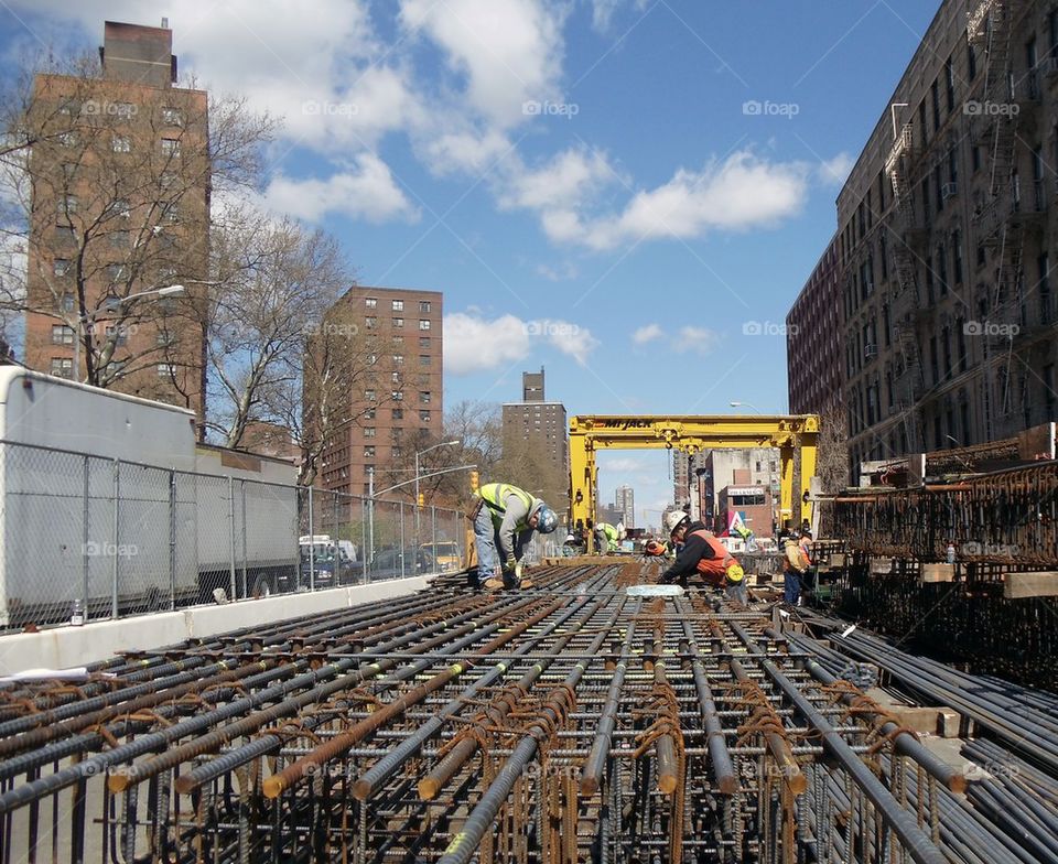 2nd Ave., Subway working on the rebar