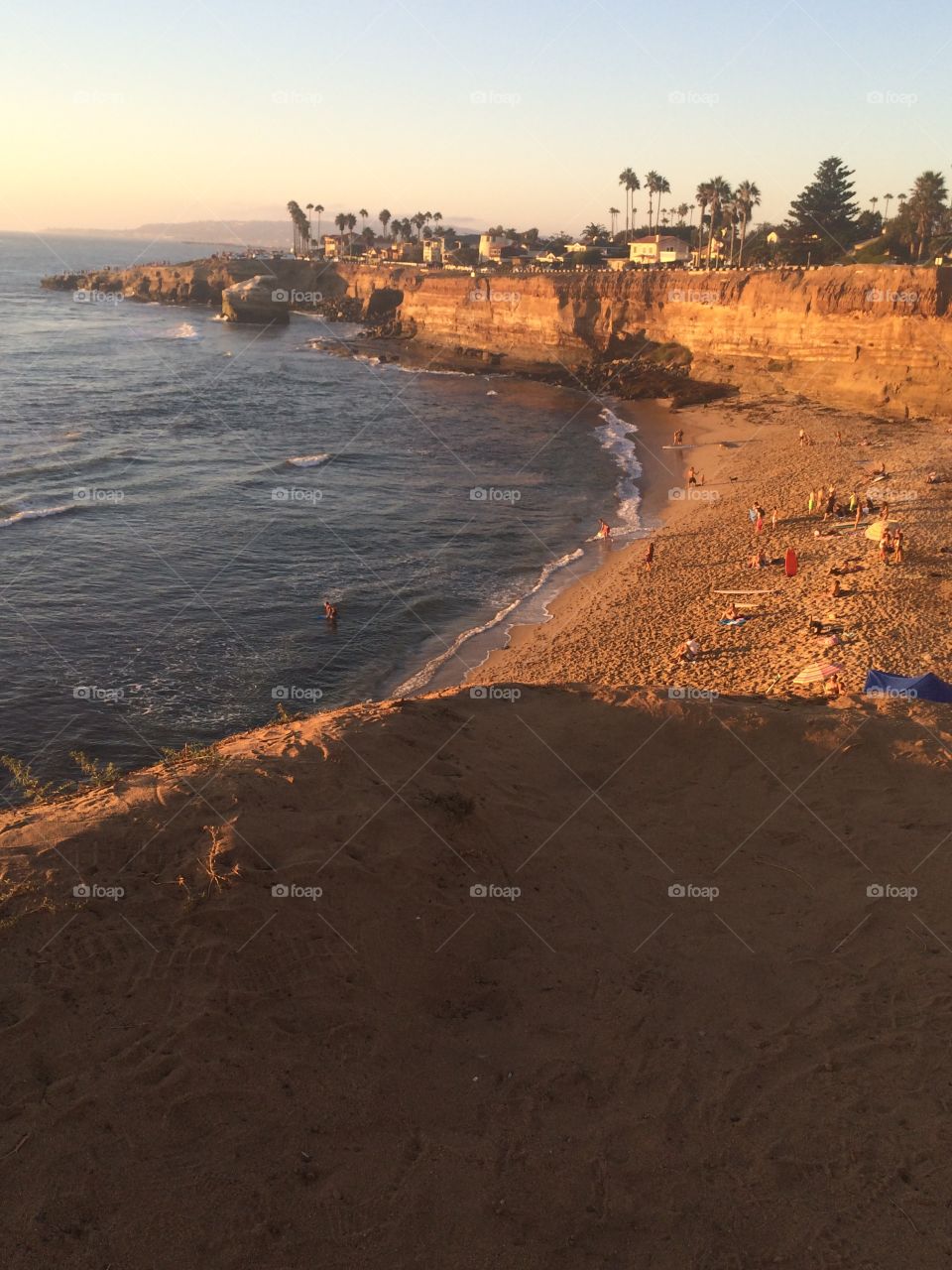 Sunset cliffs. San Diego beach