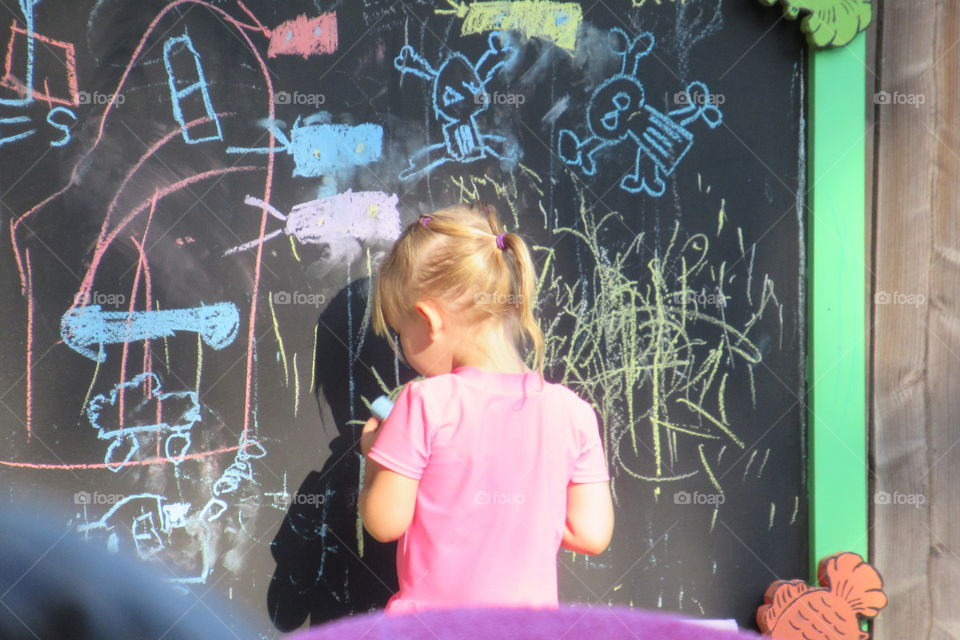Outdoor chalkboard