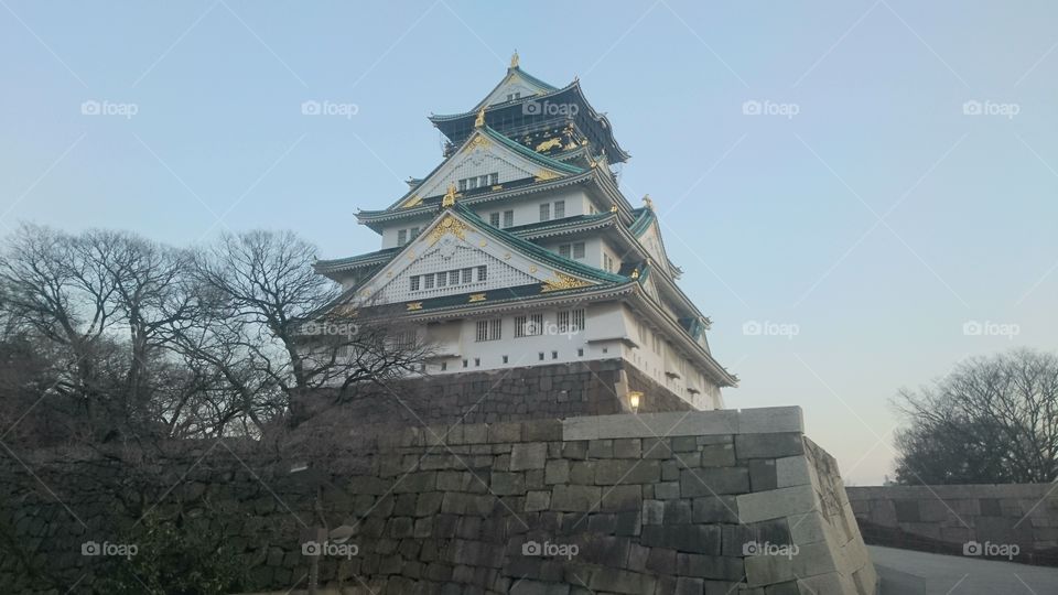 Osaka castle. It's a symbol of Osaka. Japan Osaka
