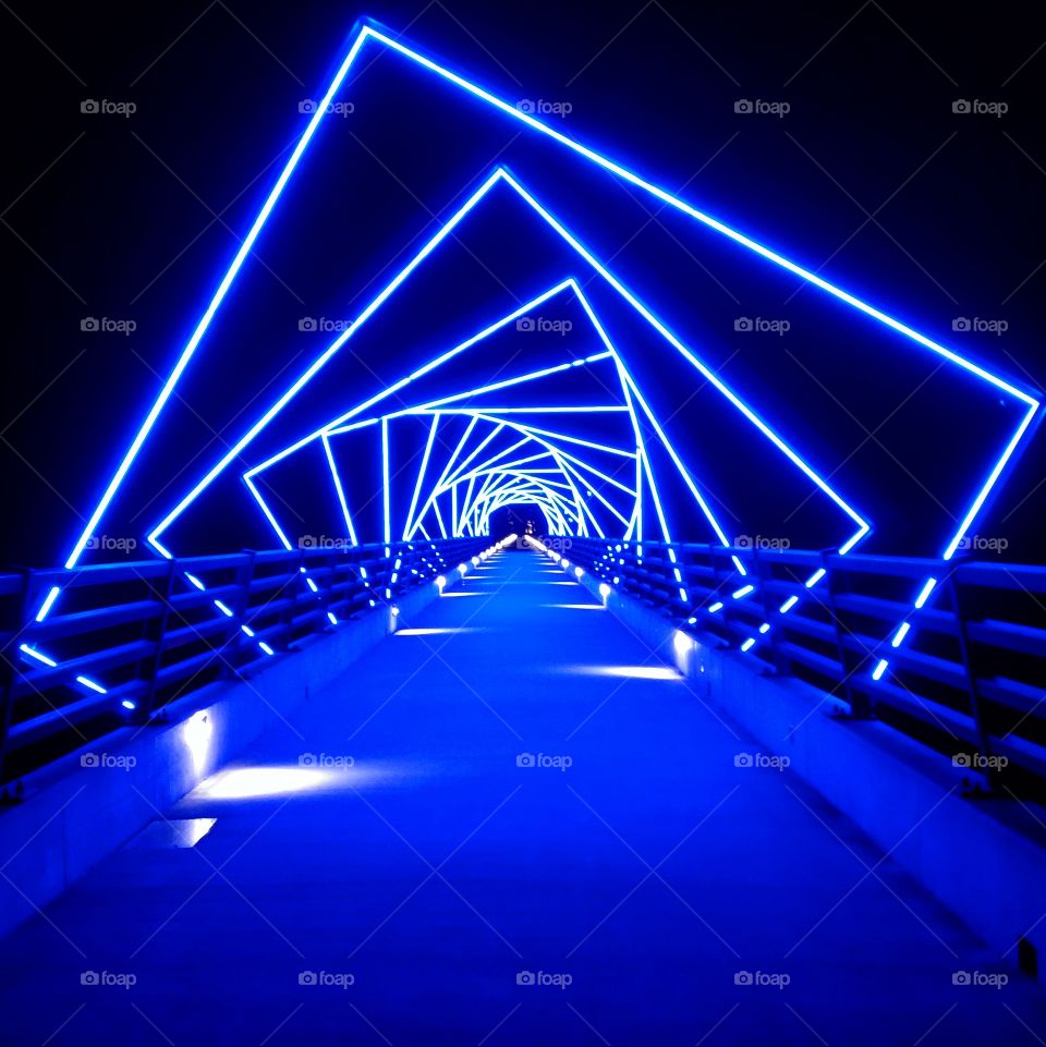 High Trestle bridge at midnight