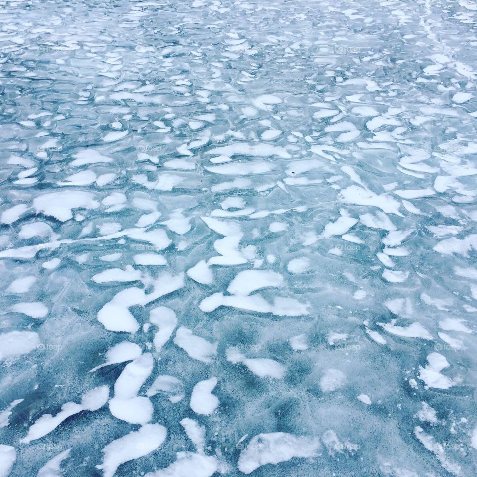 Full frame of frozen Dream lake