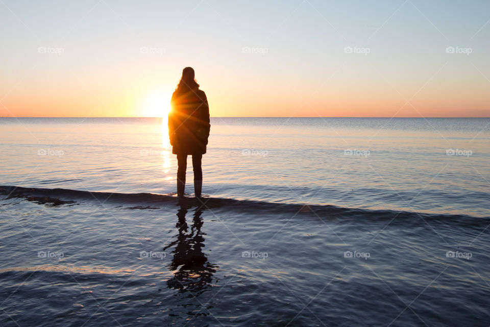 Sunset, Water, Beach, Sea, Ocean