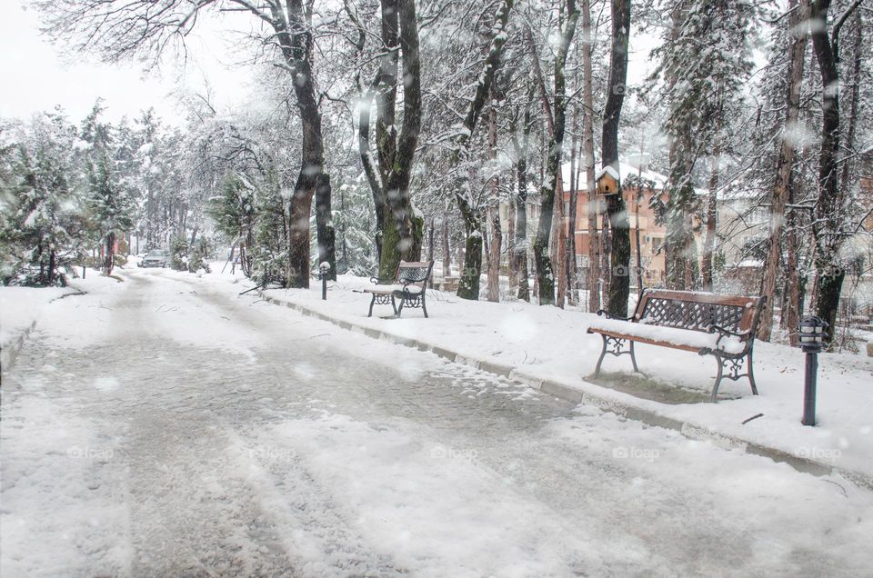 Winter in Velingrad, Bulgaria