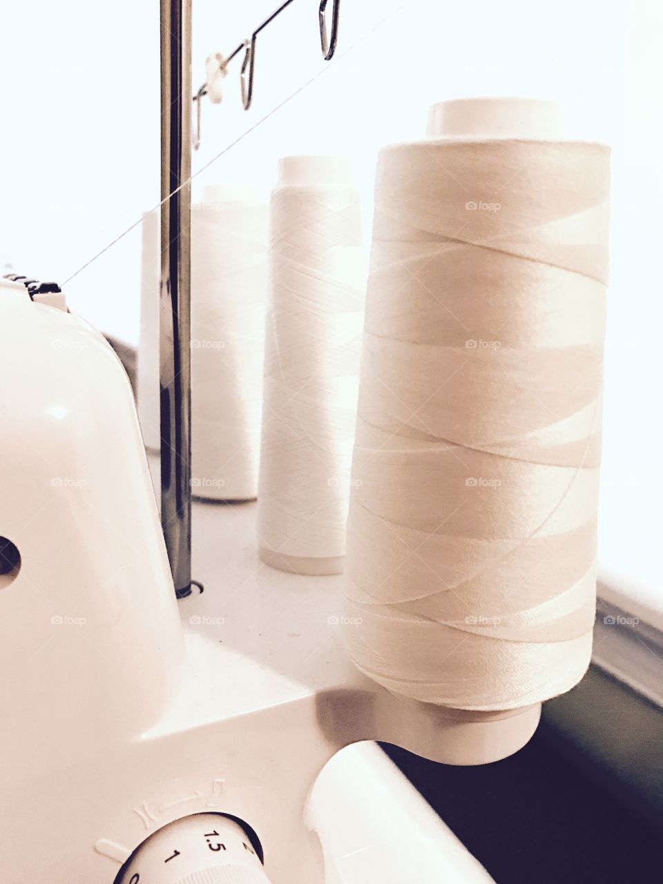 Spools of White Thread