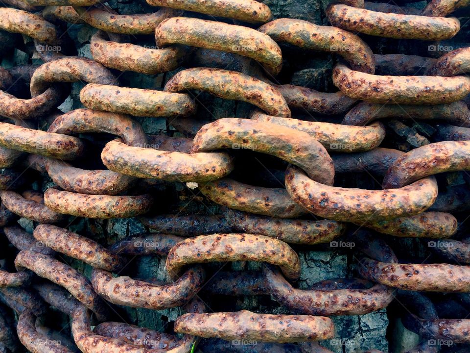 Rusty chains.