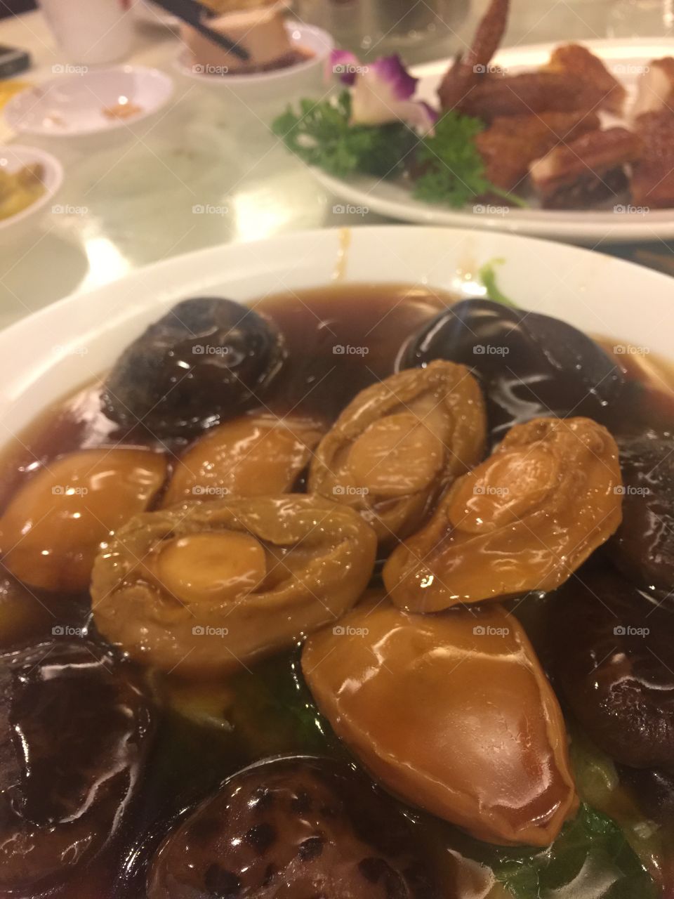 Abalone with Mushrooms