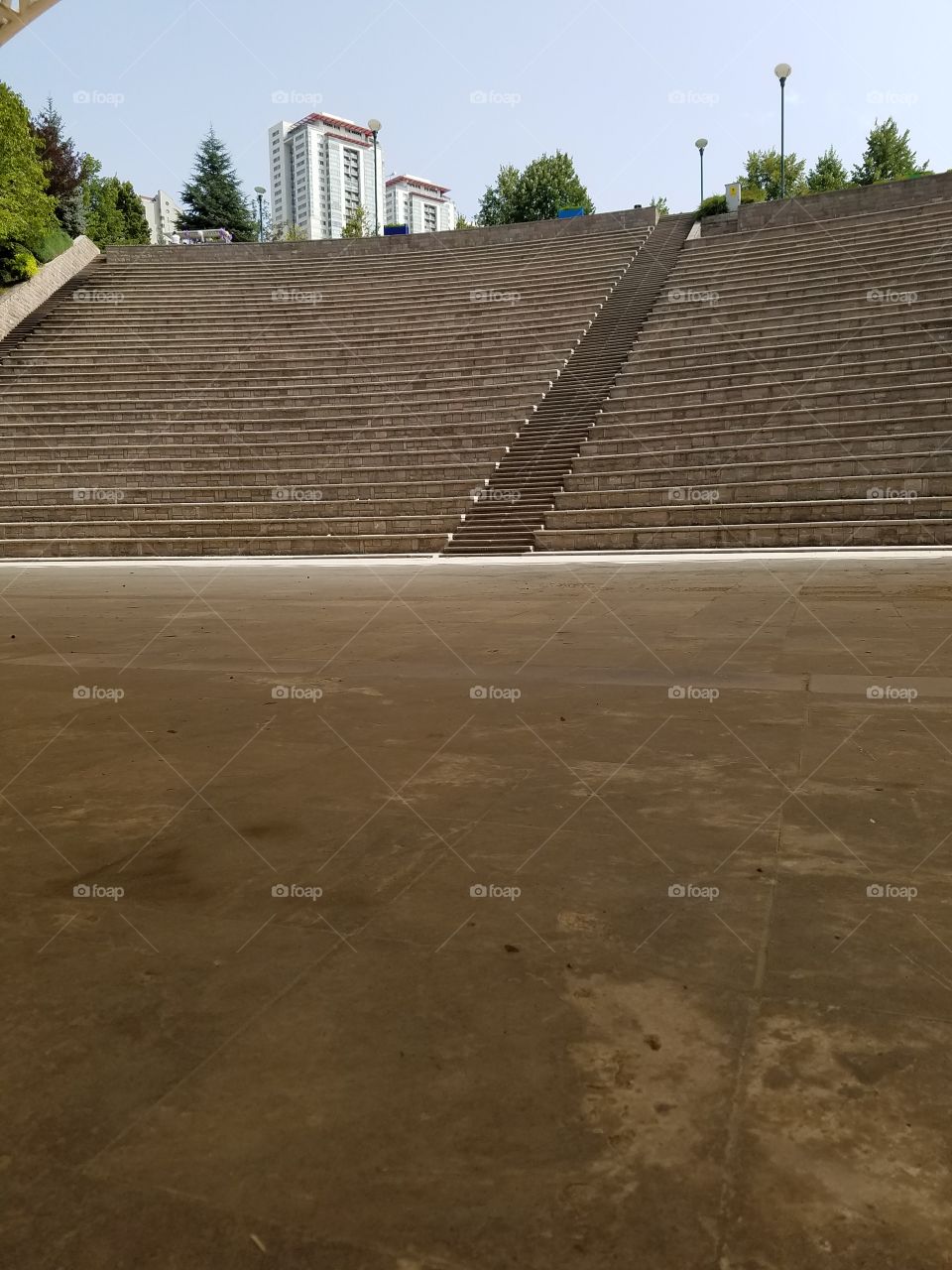 the view from the stage of the amphitheater in the dikman vadesi park in Ankara Turkey