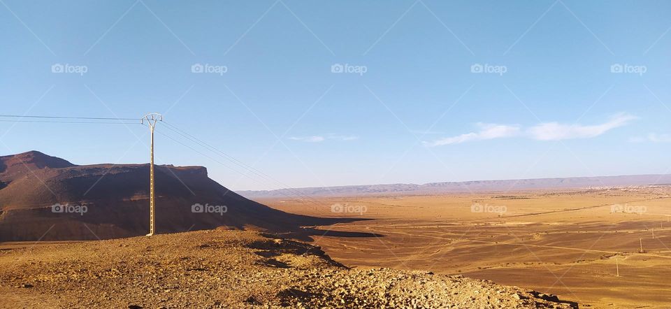 desert and mountaine . sun set