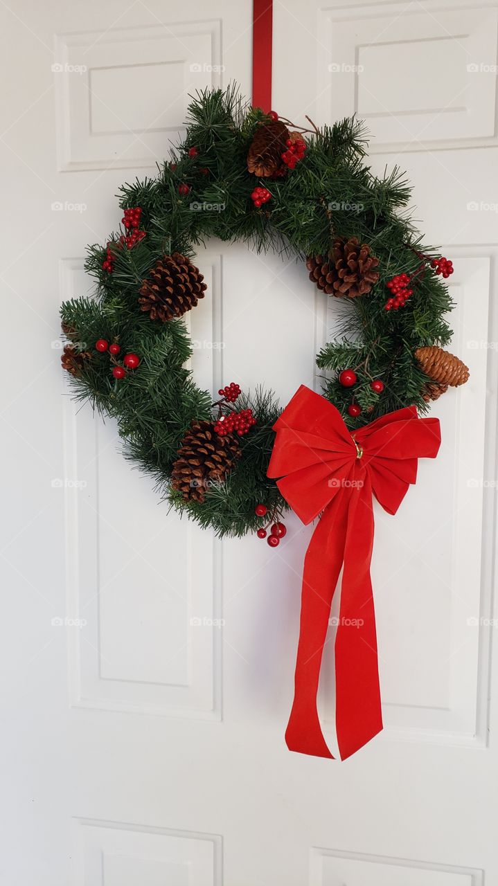 wreath on door