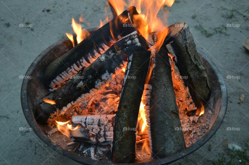 Close-up of campfire