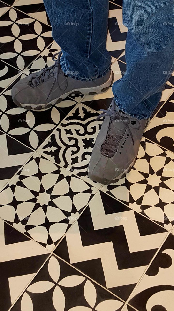 Standing on Tile Floor