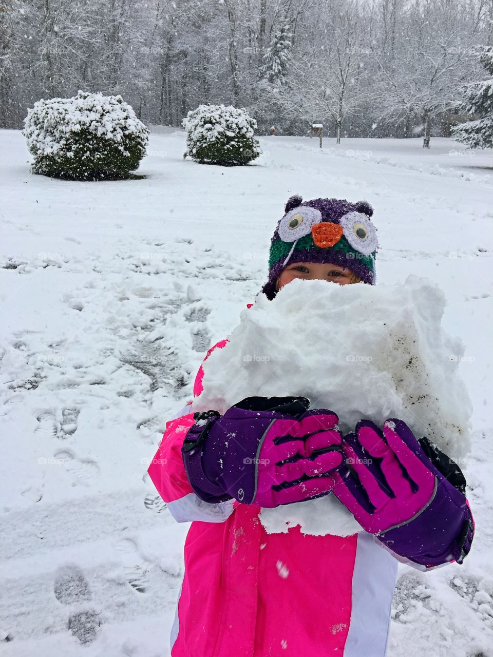 First snowball fight of the season