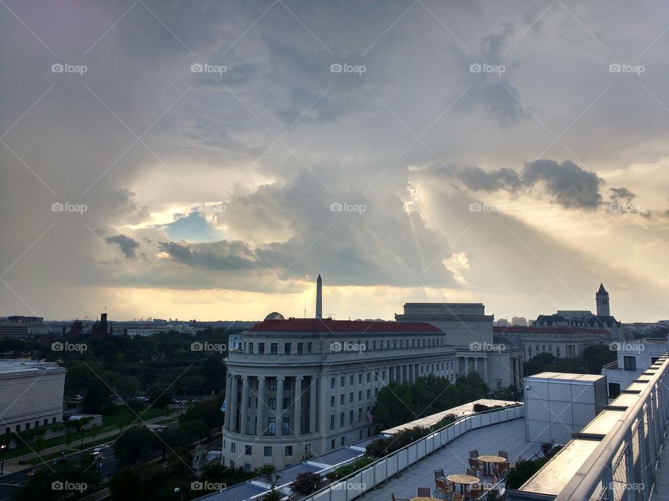 storm over Washington DC