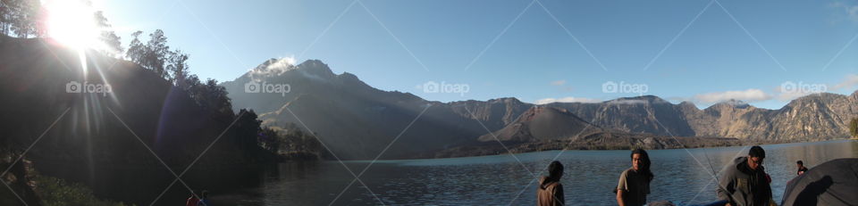lakeview of the great rinjani