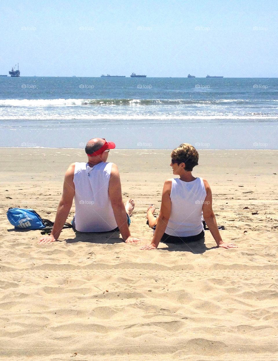 My incredible in-laws who took us to Cali enjoying an adorable moment.