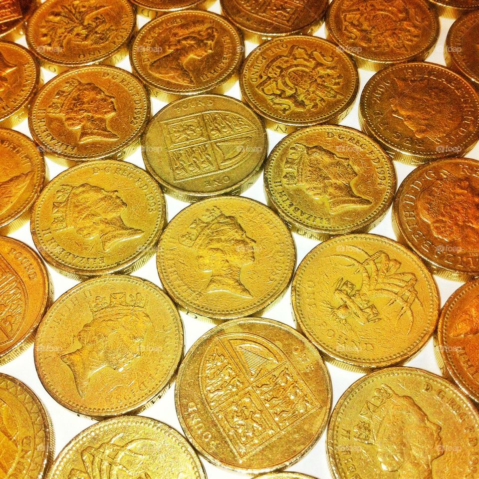 One pound coins