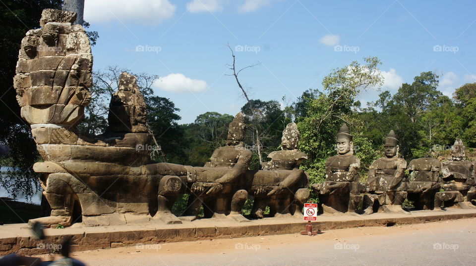 Cambodian Temple statue