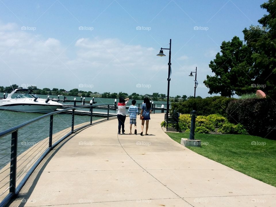 Walking By the Lake Pier