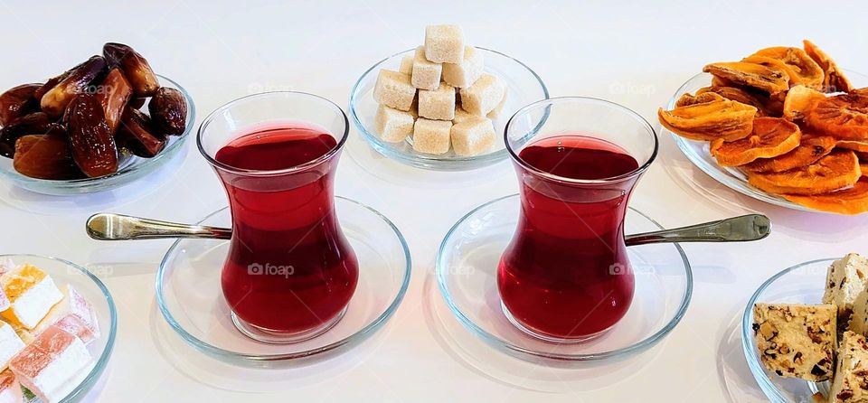 Traditional Turkish tea 🇹🇷☕😋 Glasses of tea🇹🇷☕