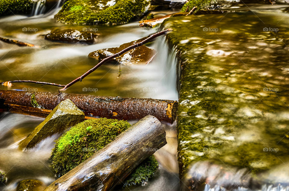 Shypit waterfall in the Carpathian mountains