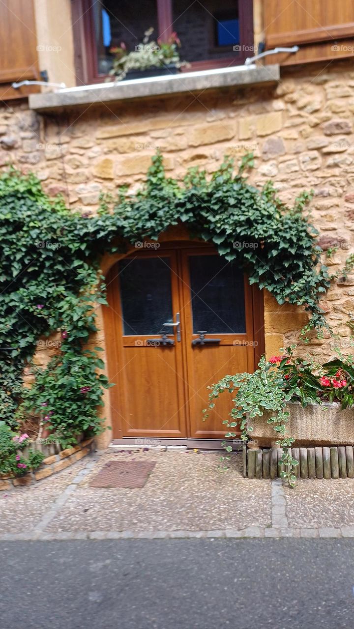 Medieval Village of Oingt in France. Europe.