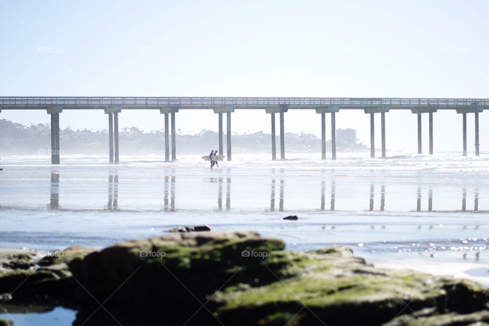 Scenic view of bridge over river