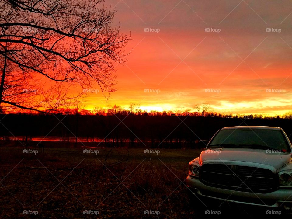 Sunset, Dawn, No Person, Tree, Dusk