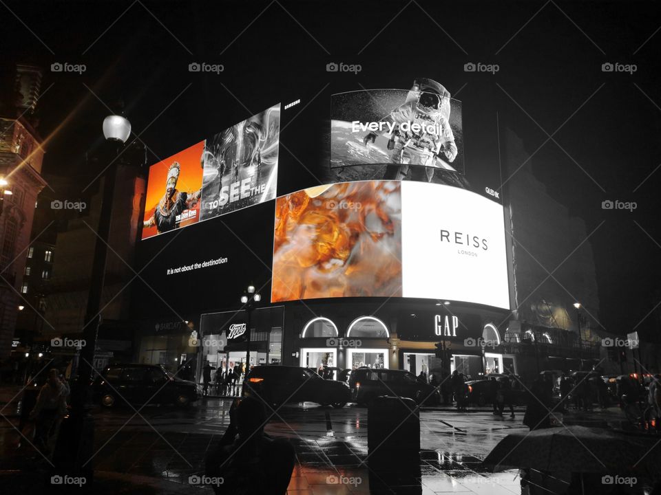 Advertising at Piccadilly Circus, London, United Kingdom