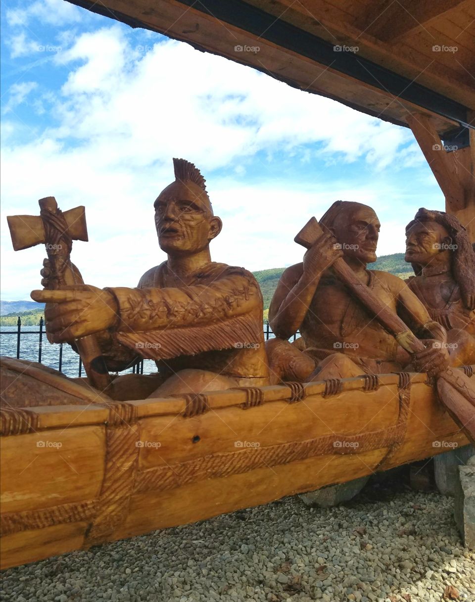 Indian sculpture in the Village.