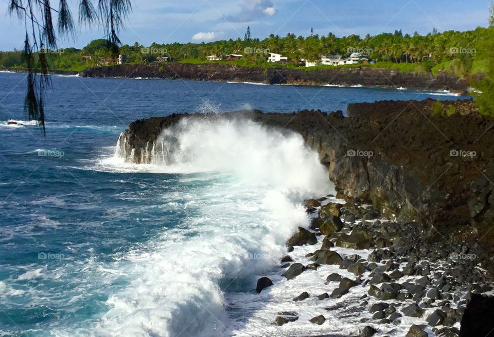 Big splash on the lava