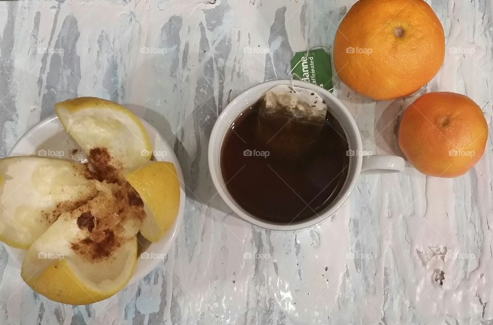 tea and citrus