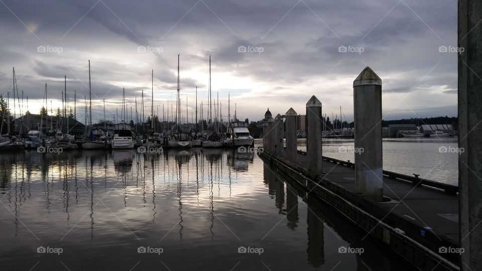 boats on the port of Olympia