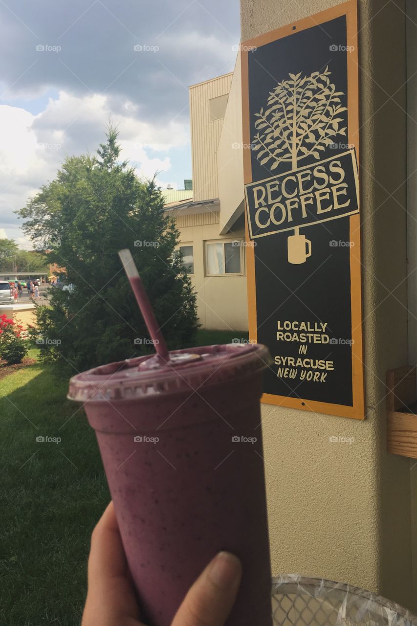 Berry smoothie from Recess Coffee at the NYS fair. 