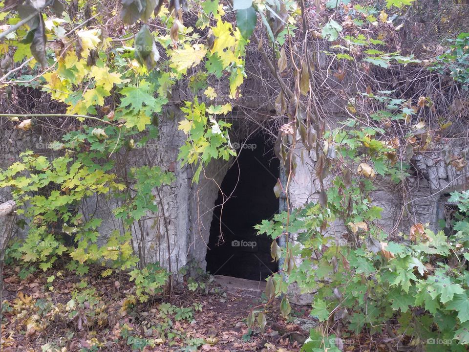 Entrance to the dungeon of the castle destroyed