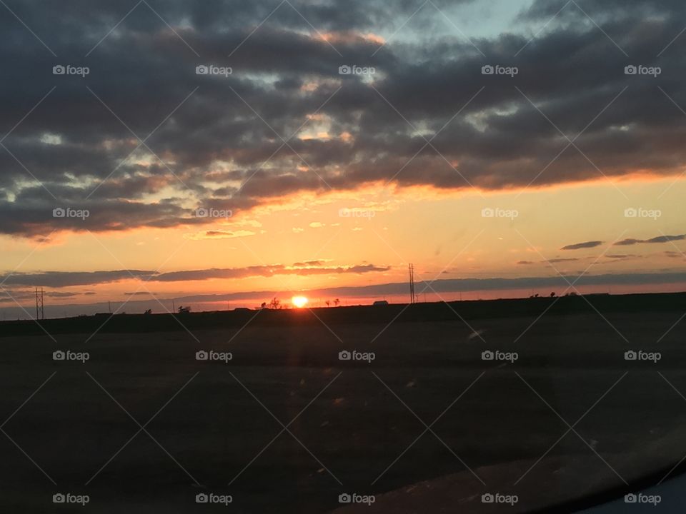 Oklahoma western sunset